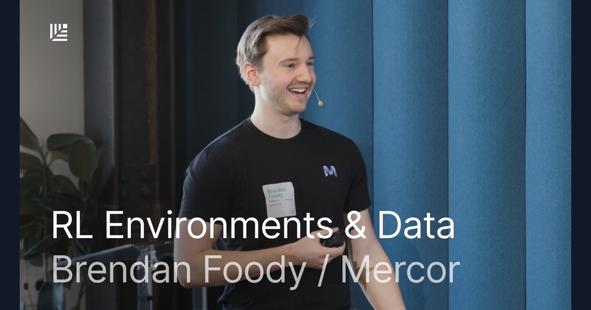 RL Environments and Mercor's Data Market preview